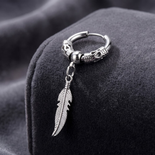 Чоловіча сережка «Shadow» Silver (23019)